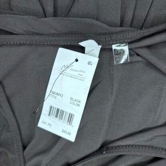 NY Collection Petite 3/4 Sleeve Belted Wide Leg Black Jumpsuit NWT - Picture 4 of 5